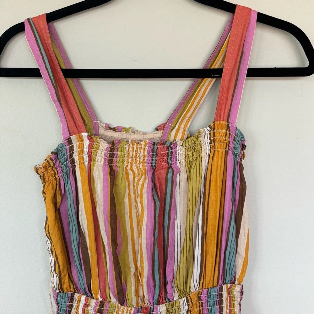 Anthropologie Pink and Yellow Sleeveless Sundress - Picture 3 of 6